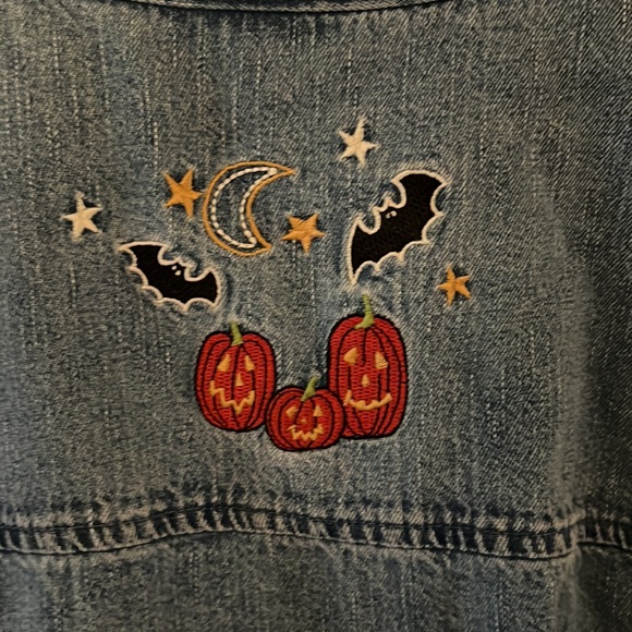FALL Christopher & Banks Halloween denim jacket - Picture 3 of 9